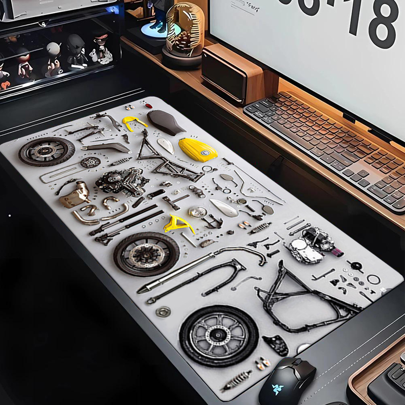 Gaming Keyboard Nearby - Disassembly Diagram Rubber Mouse Pad Mouse