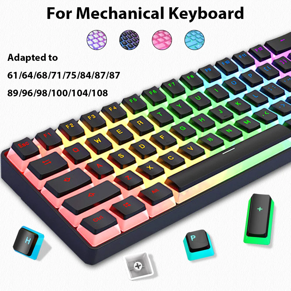 Gaming Keyboard No Rgb - Bộ 129 nút bấm Pudding Keycaps