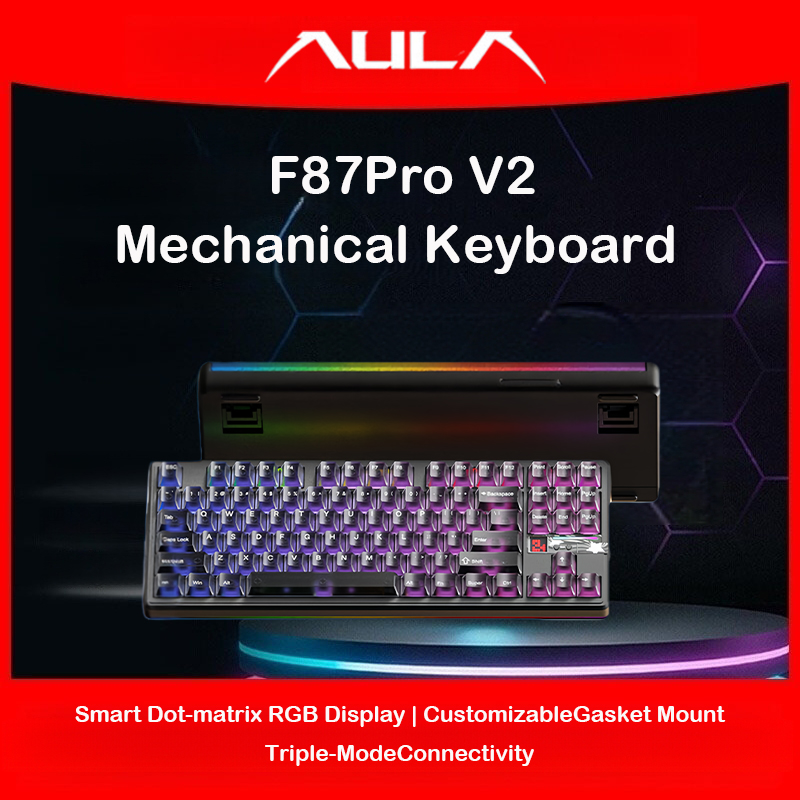 AULA F87 Pro V2 Tri-mode 87 Ke - đánh giá và giá Gaming Keyboard Hot Swappable