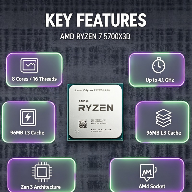 Ryzen 7 5700X3D Bulk Desktop P - đánh giá và giá Amd Cpu Ryzen 7