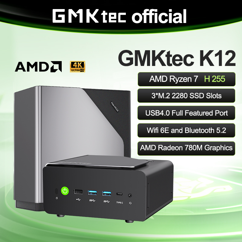 Máy tính mini GMKtec K12 AMD R - đánh giá và giá Amd Cpu Ryzen 7
